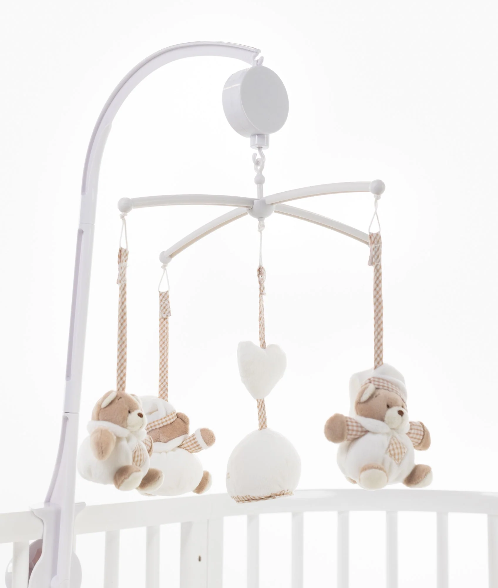 Bear Musical Mobile | White & Beige
