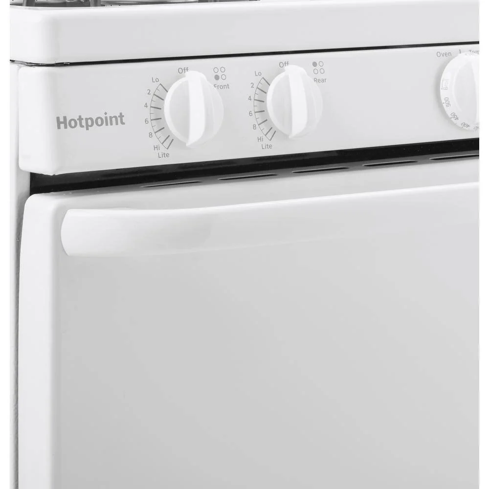20-inch electric oven with 4 cooking zones, freestanding, in white