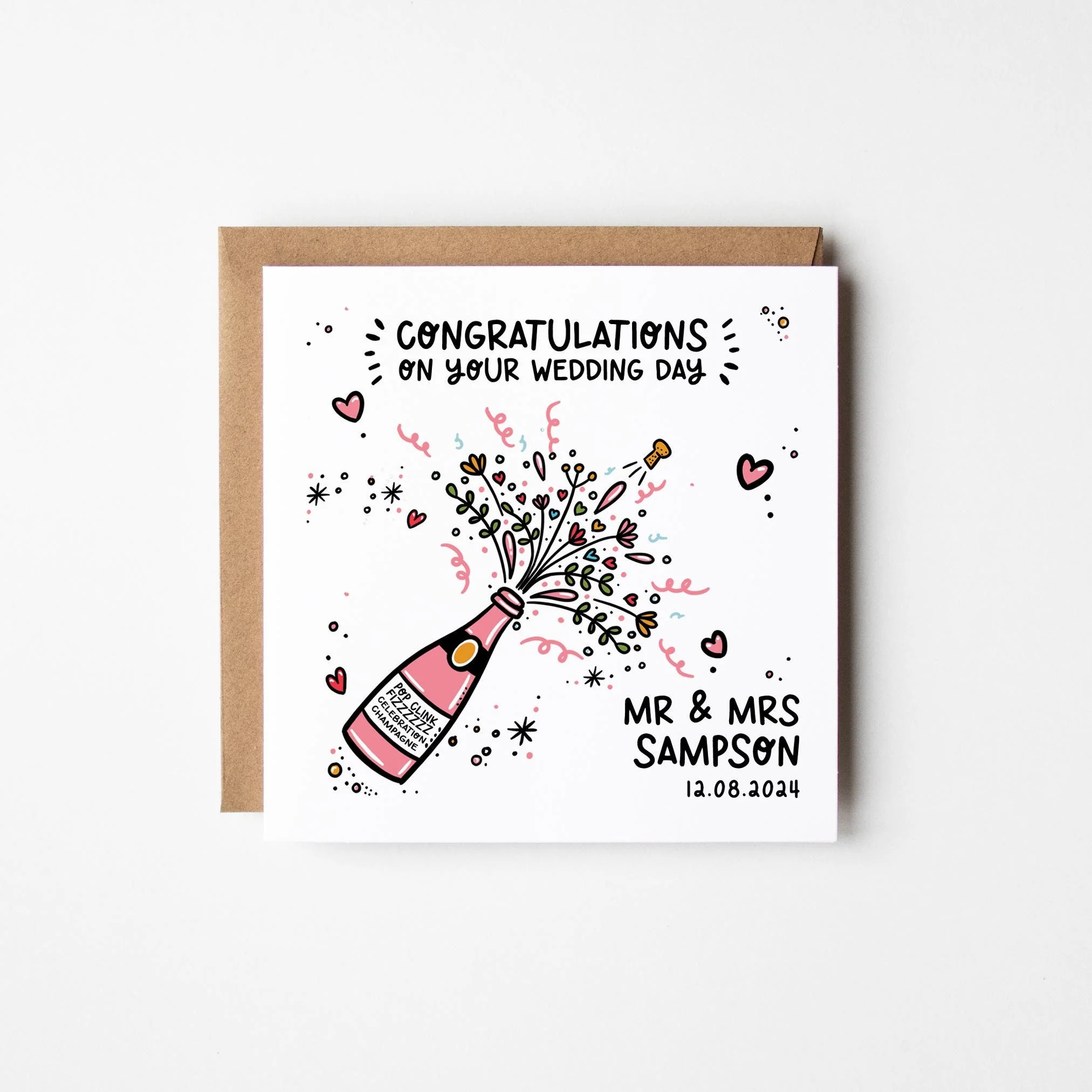 Personalised Mr & Mrs Wedding Card a?�� Wedding Day Card a?�� Congratulations You Got Married a?��