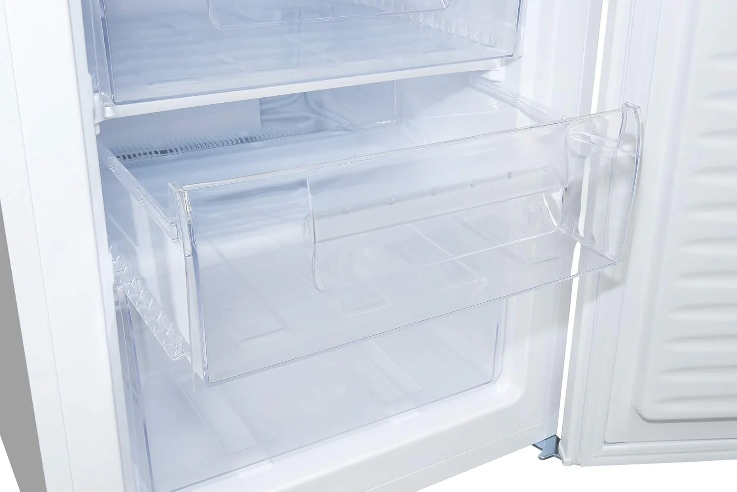 Exquisit Gefrierschrank GS80-040E weiss | Standgerät | 91 l Volumen | Weiß | Gefrieren | Türanschlag wechselbar | Gefrierschubladen