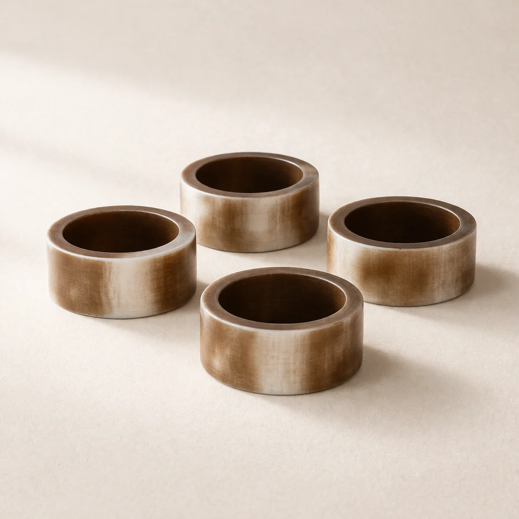 Brown & Ivory Napkin Rings