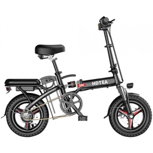 SALE & CLEARANCE Folding Electric Bike, 250W Electric Bike Suitable for Adults and Teenagers Removable Battery Fat Tire Electric Bike Beach Snow Bicycle, Best Fathers Mothers Lovers (Black)