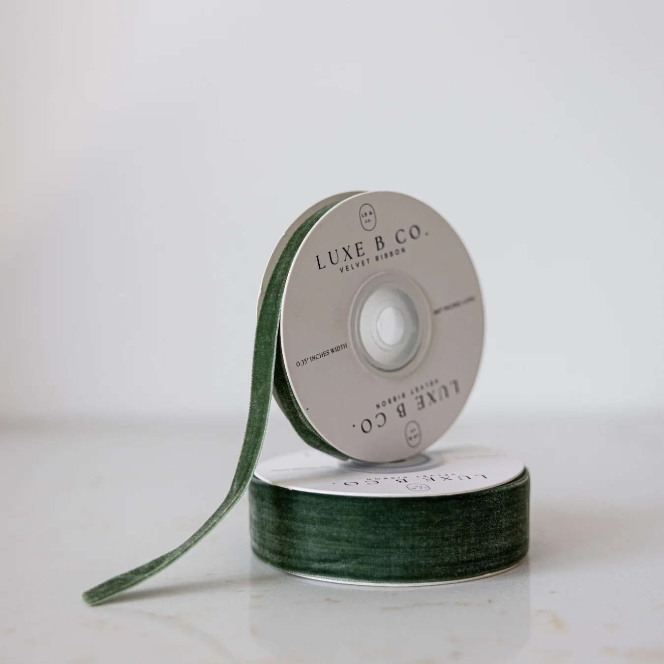 Forest Green Velvet Ribbon Holiday Decor
