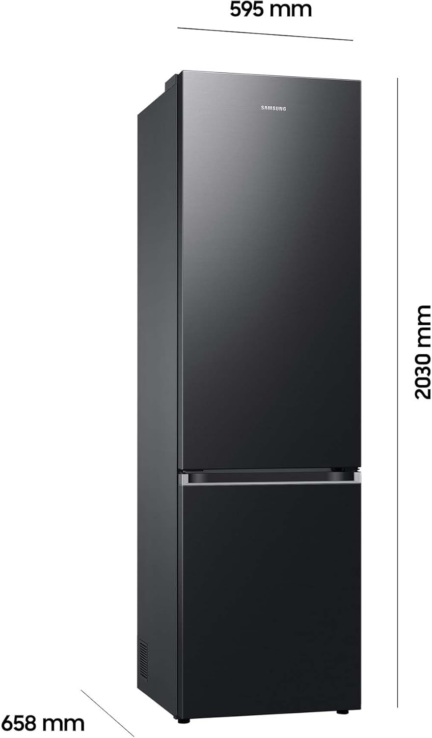 RL38T607BB1/EF Kühl-Gefrierkombination, 203 cm, 387 l, Kühlschrank mit Gefrierfach, Twin Cooling+, No Frost+, SpaceMax, Optimal Fresh+, Humidity Fresh, Premium Black Steel