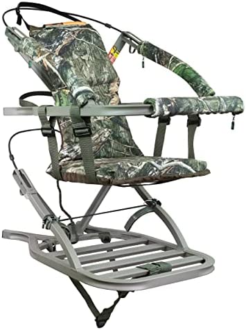 Summit Viper SD Climbing Treestand &ndash; Lightweight Aluminum, Foam Padded Seat, 300 lbs Capacity, Includes Safety Harness