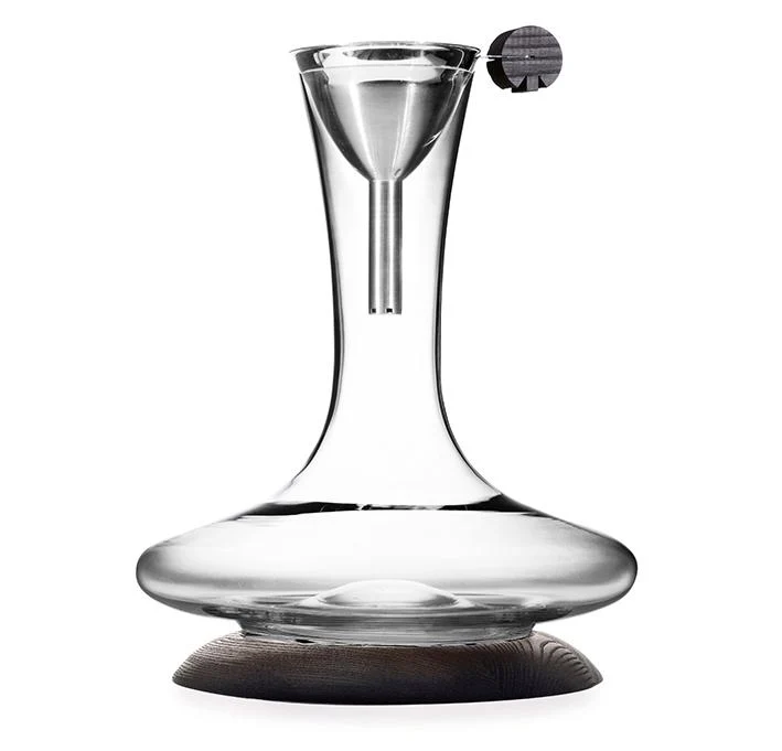 Crook Wine Decanter with Ashwood Base