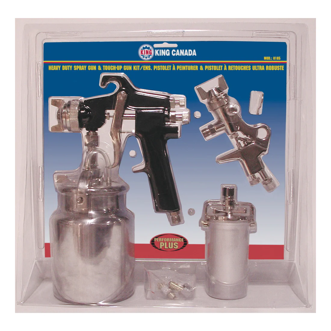 King Canada 8185  ~  Pneumatic Spray Gun Touch-Up Spray Gun Kit