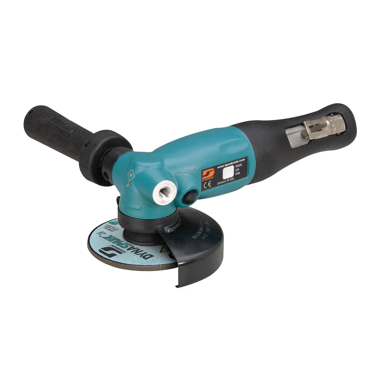 Dynabrade 52630  ~  4 Inch Diameter Right Angle Depressed Center Wheel Grinder 1.3 Hp 13500 Rpm Rotational Exhaust 3/8 Inch-24 Spindle Thread