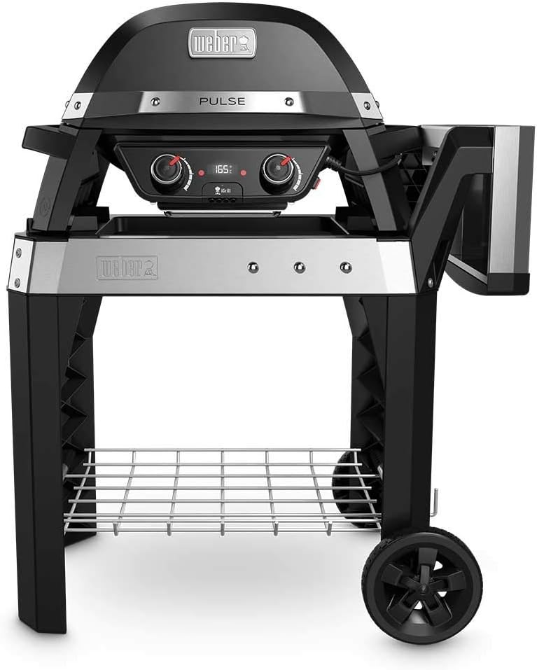 Weber Pulse 2000 Grill Carrello Elettrico 2200W Nero, Acciaio inossidabile