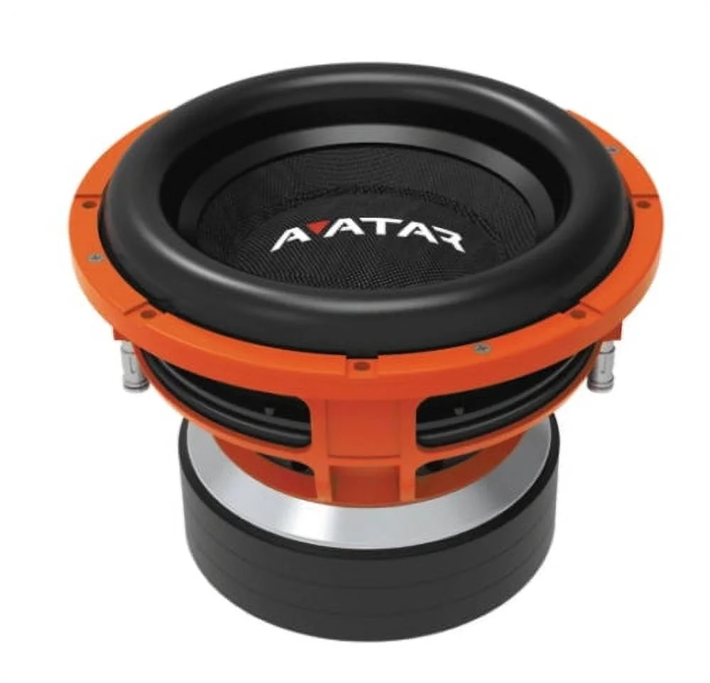 Avatar Tsunami 12&prime;&prime; Subwoofer STU 1246 D1, 6000W Peak, 1 Ohm, Orange, 4&prime;&prime; Voice Coil, Paper Cone