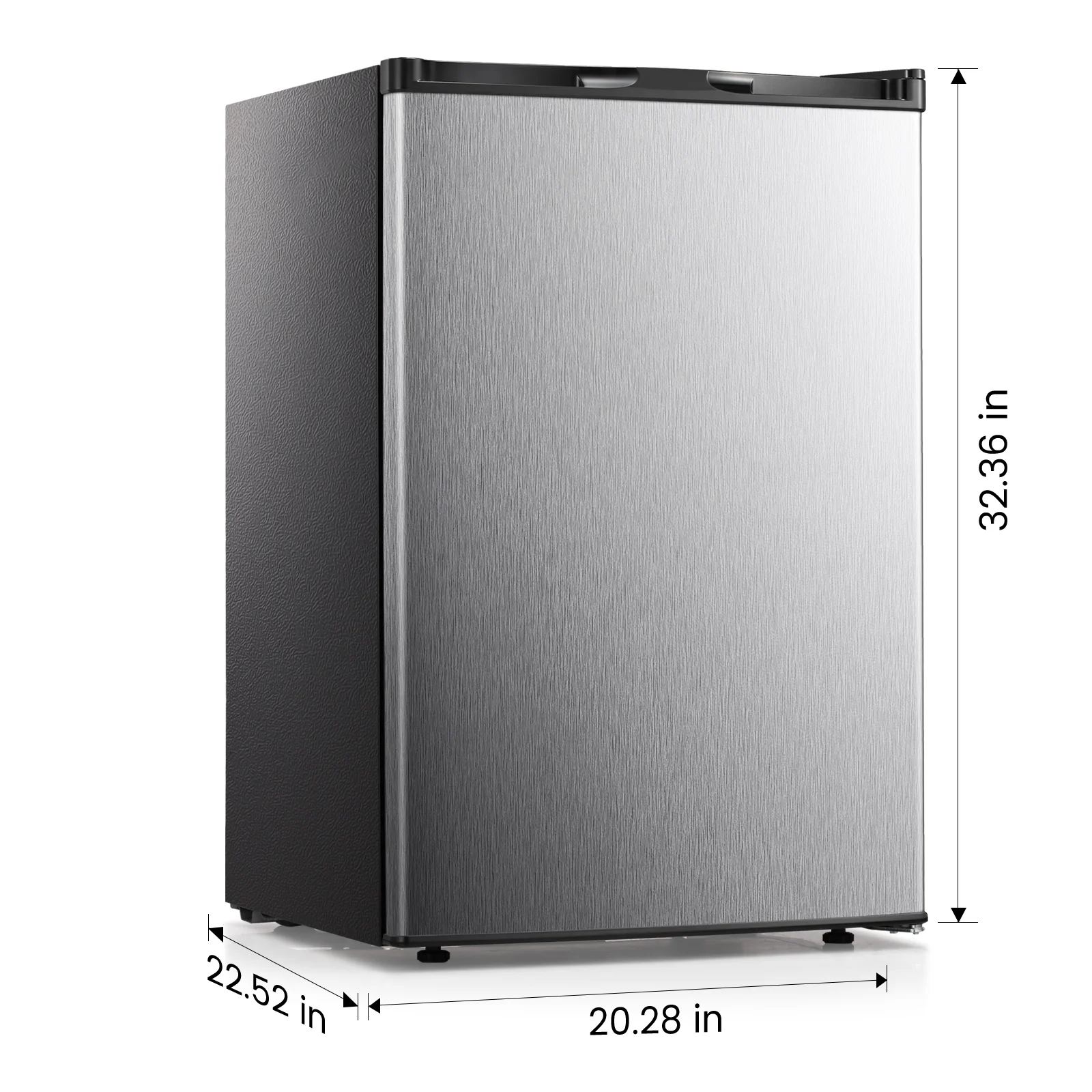 KNDKO 3.2Cu.ft Upright Freezer, Compact Freezer with Removable Shelves, Adjustable Thermostat for Home/Kitchen/Office, SILVER