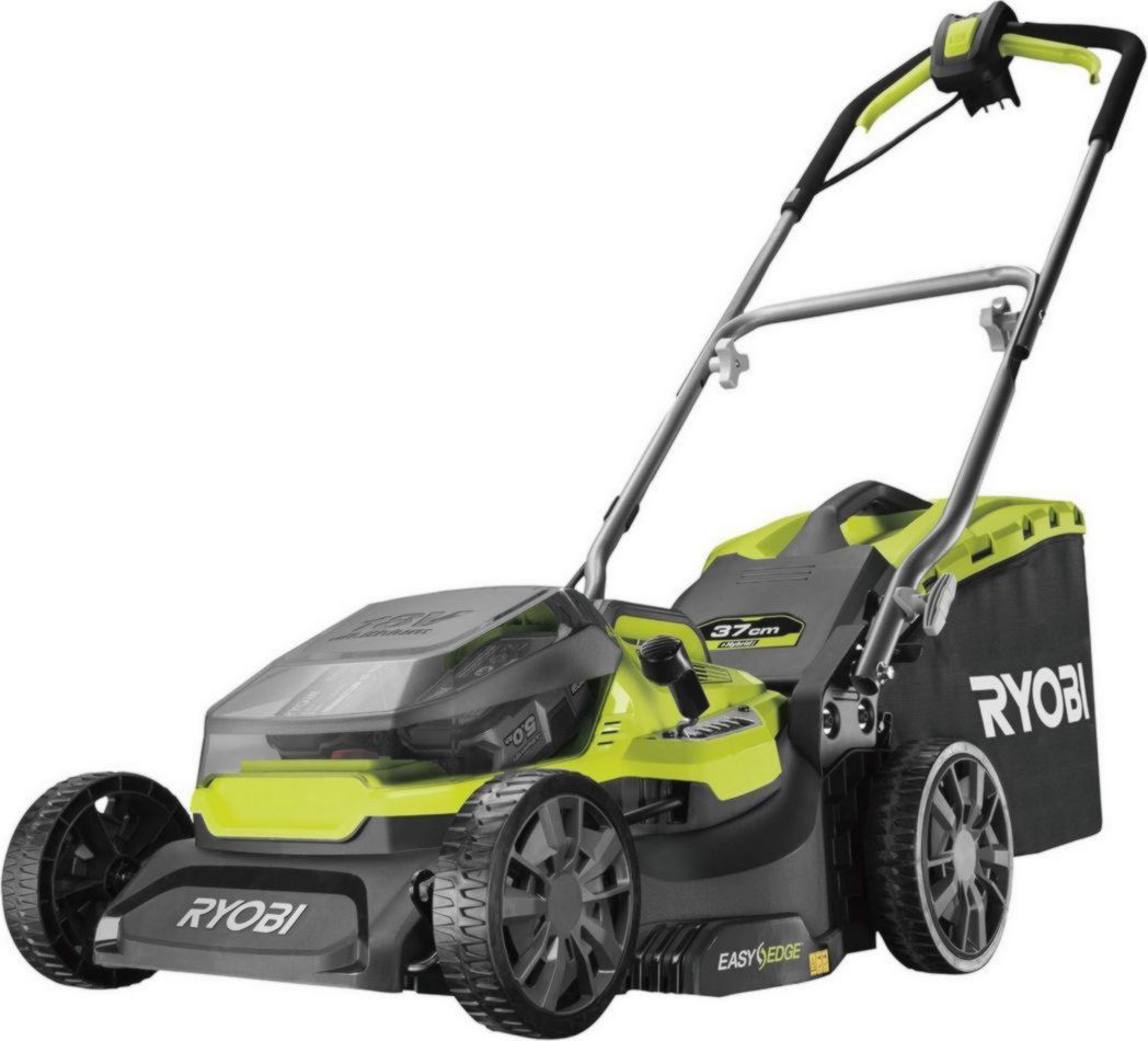 Tondeuse à gazon hybride Ryobi 36 V LithiumPlus (coupe de 37 cm) - 2 batteries 5 Ah 18 V - 1 chargeur rapide RY18LMH37A-250