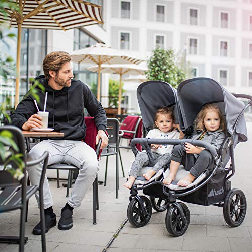 hauck Roadster Duo SLX Passeggino Gemellare   Passeggino Doppio Dalla Nascita Fino a 30 kg, Compatibile con Navicella Morbida 2in1   Pieghevole, Compatto   Grigio, Argento : Amazon.it: Prima infanzia