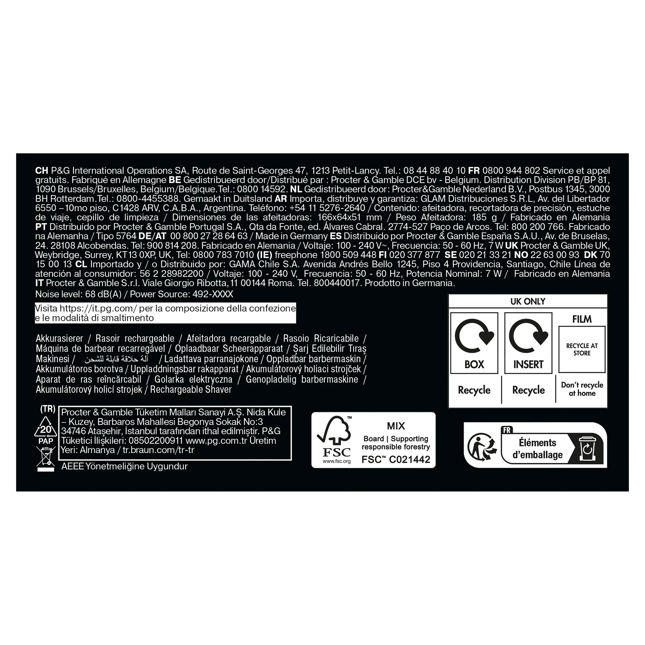 Braun Elektrisch scheerapparaat Series 7 72-C1200s