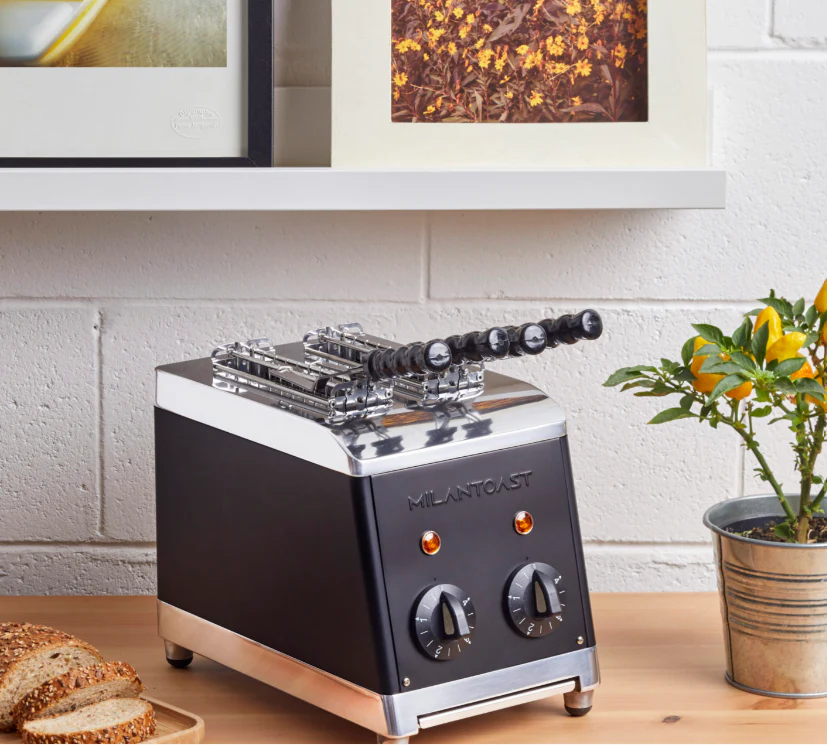 Milantoast Tostapane 2 Fette con Pinze e Accessorio per Panini