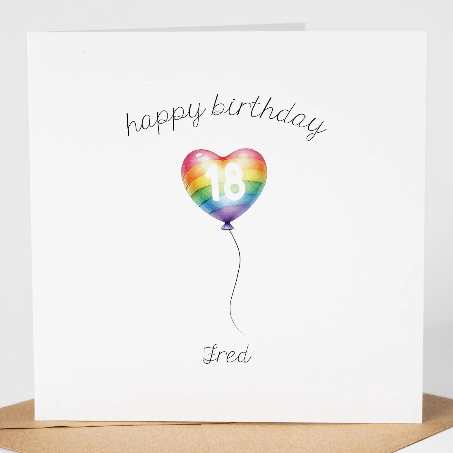 18th Birthday Card a?�� Personalised 18th Rainbow Birthday Card a?�� 18th Birthday Card a?��
