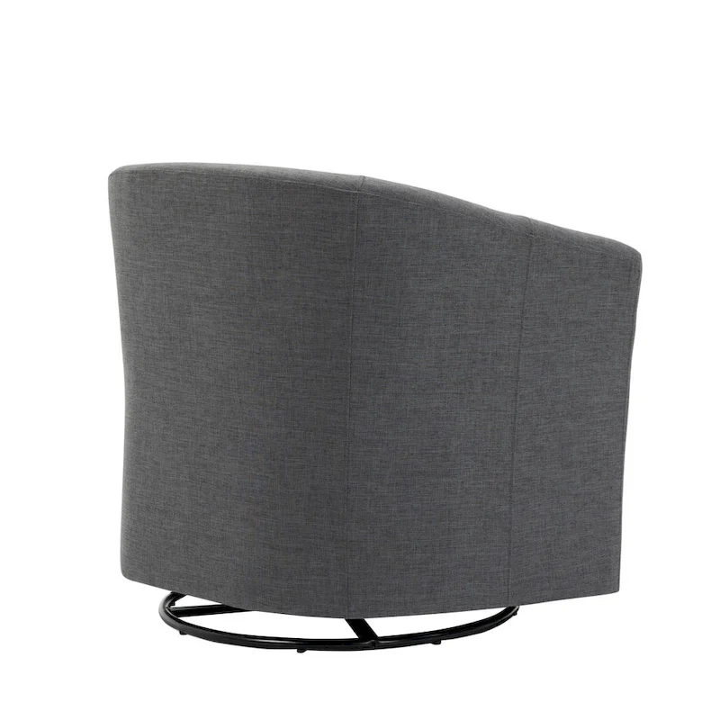 Modern Upholstered Swivel Barrel Chair Living Room Accent Chair