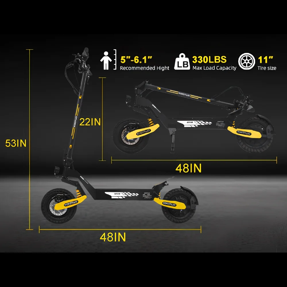 Off Road Electric Scooter for Adults, 1200W Motor Fast E Scooter, Up to 28MPH Top Speed & 20Miles Long Range, 11