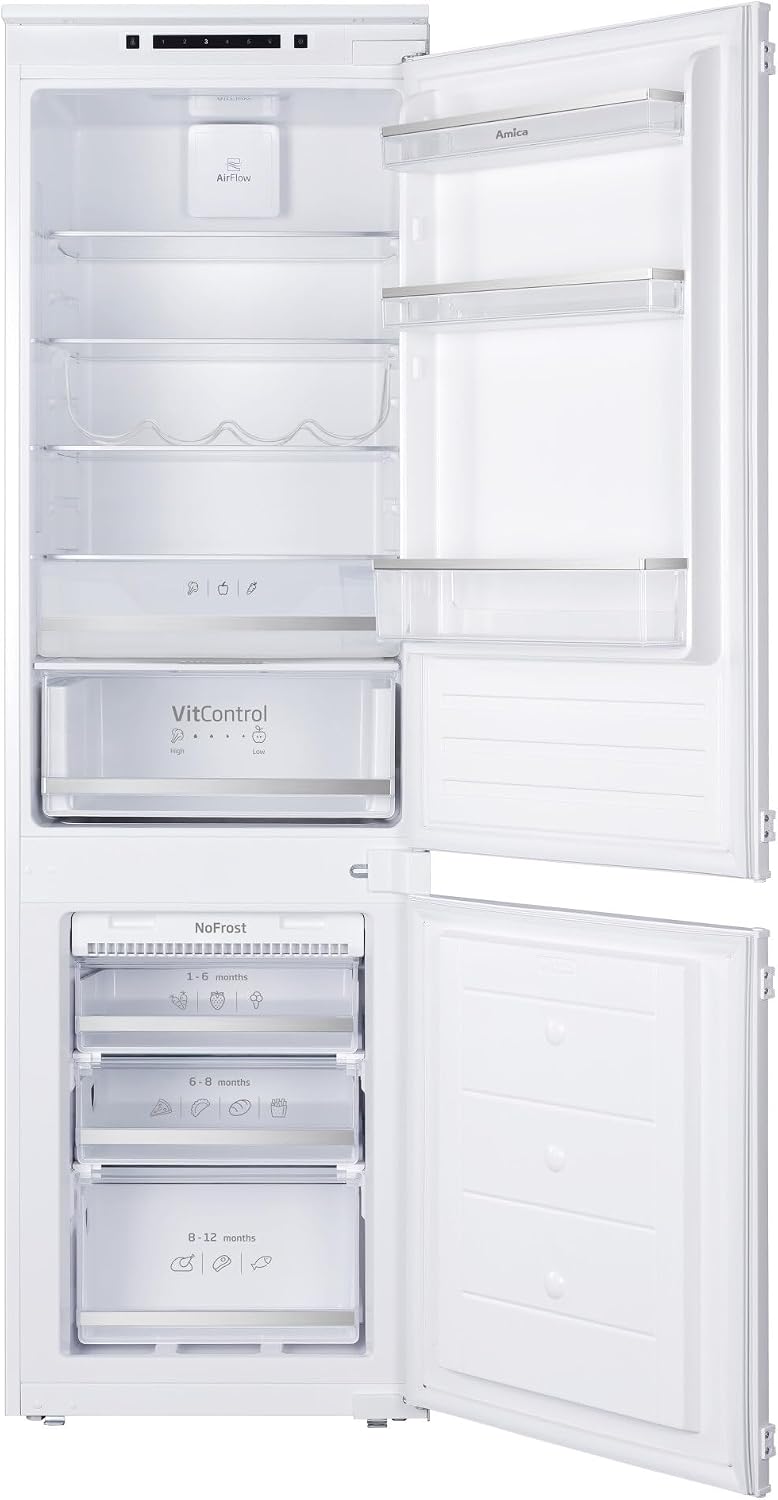 Amica EKGCS 387 931 / Kühl-Gefrierkombination / 1780 mm Nische/Schlepptür-Technik/NoFrost/elektronische Steuerung/AirFlow/VitControl / 3 Gefrierschubfächer/Inverter-Motor