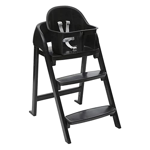 Chicco Sedia Evolutiva Crescendo Lite completa di accessori: seggiolone, vassoio e imbottitura, Sedia Bambino 36 Mesi 40 kg, Nero : Prima infanzia
