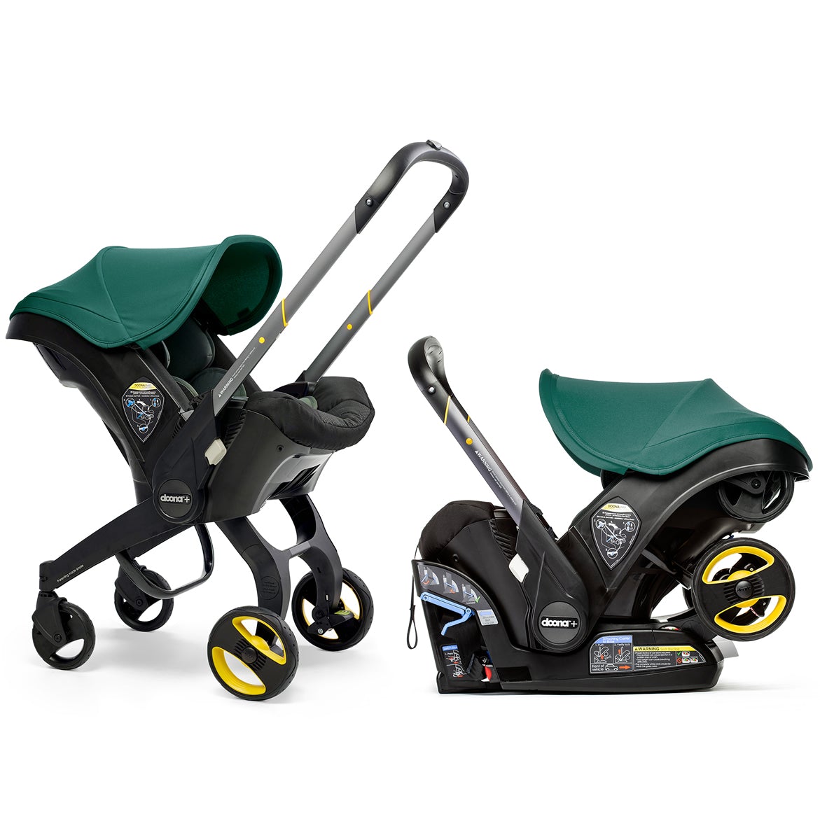 2025 Infant Car Seat Stroller with LATCH Base – Midnight Edition | Car to Stroller in Seconds, Aircraft Approved, Includes Essentials Bag
