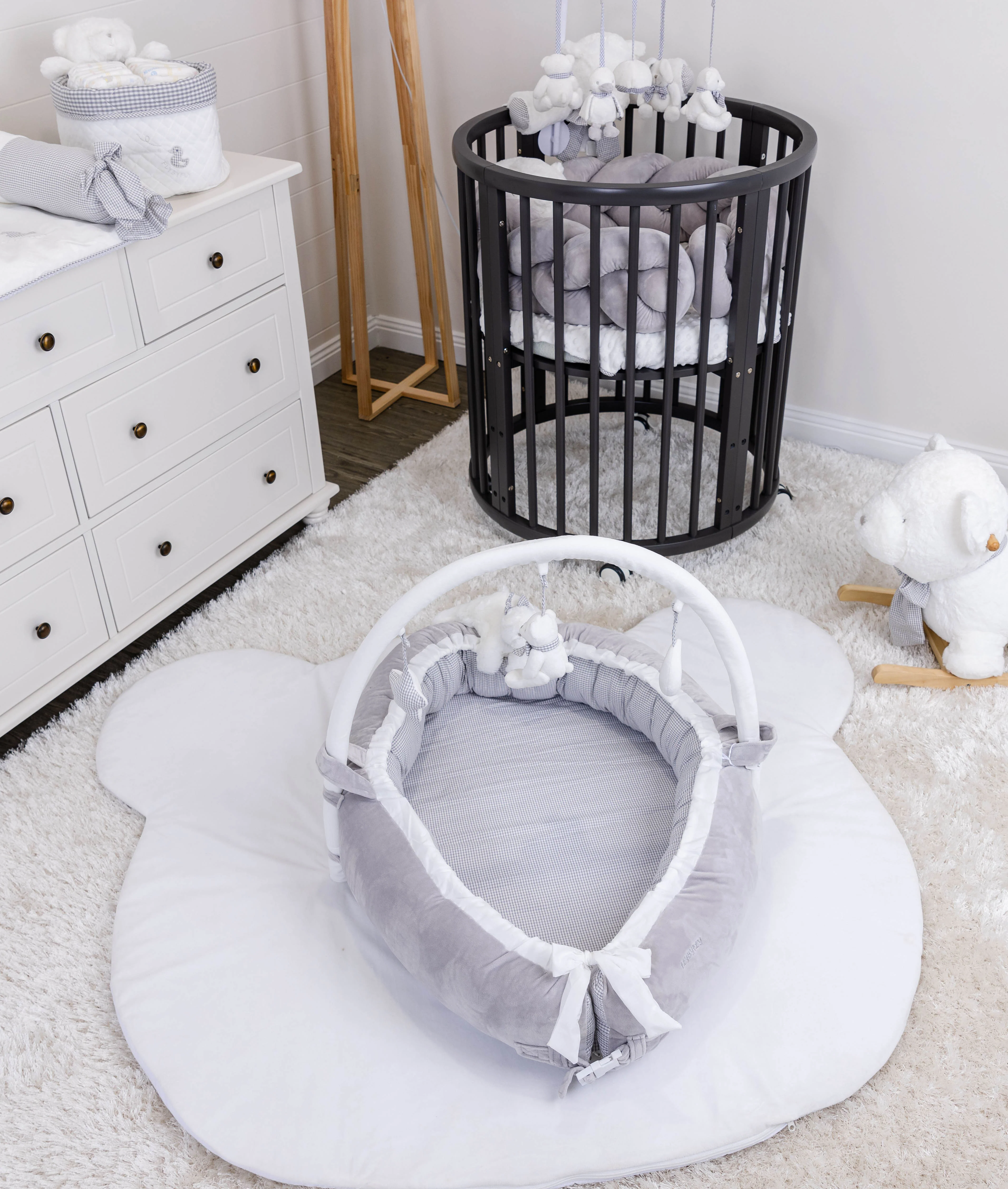 Multifunction Baby Nest | White & Grey
