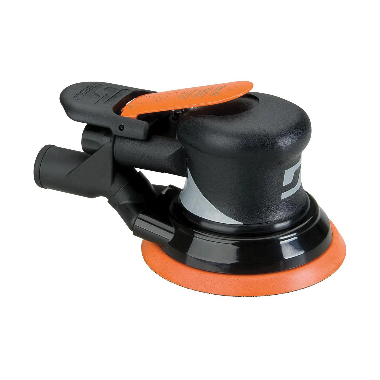 Dynabrade Silver Supreme 56884  ~  5 Inch Diameter Central Vacuum Dynorbital Supreme Random Orbital Sander .28 Hp 12000 Rpm 3/8 Diameter Orbit