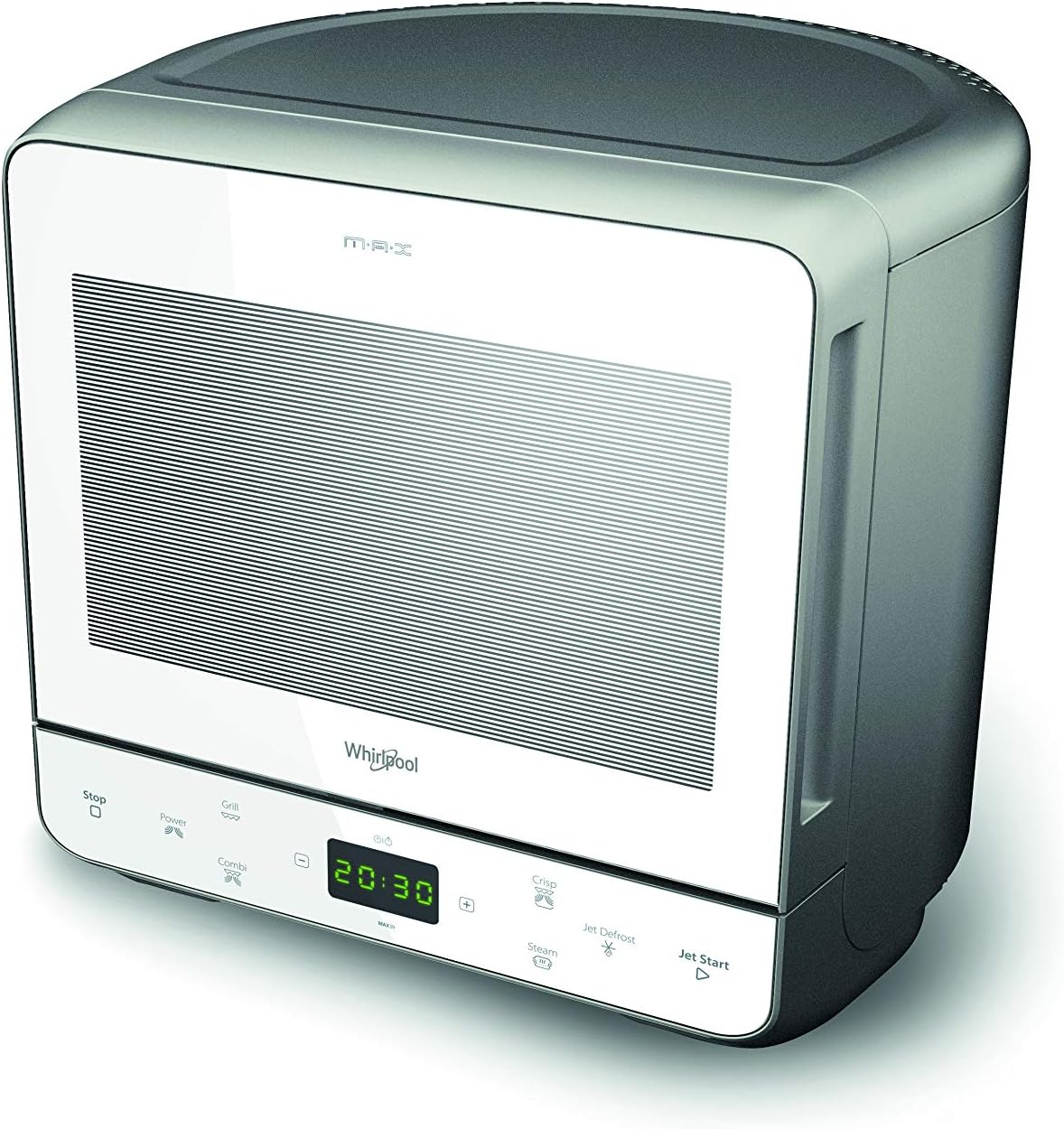 Whirlpool Max 39 WSL - Dimensioni 39,2cm x 35,3cm x 36,0cm Forno Microonde Piccolo 13 Litri Con Potenza 700W Microonde E 700W Grill. Forno A Microonde Con Funzione Vapore