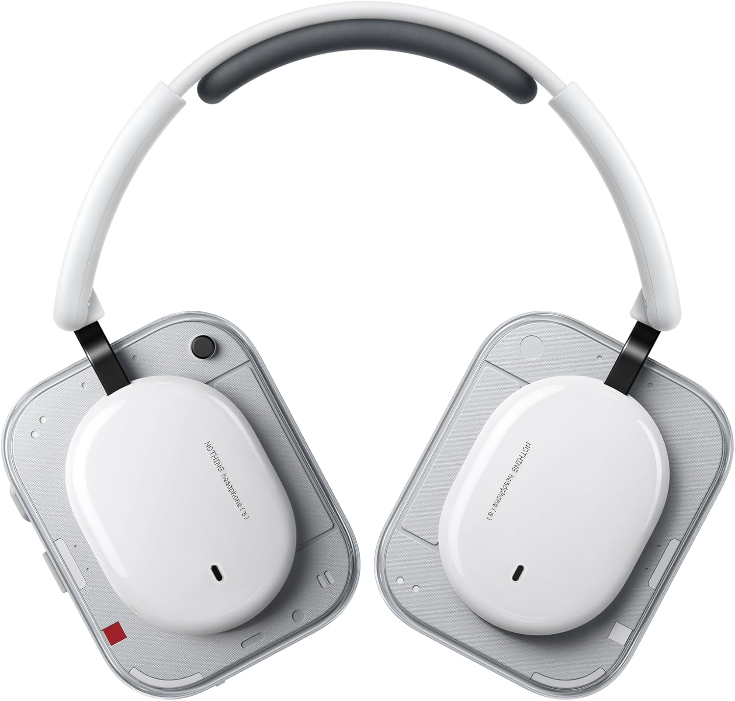 Nothing Headphone (1) Wireless On-Ear Headphones with Active Noise Cancellation, Up to 80h Battery, Hi-Res, Space Audio, Waterproof – White