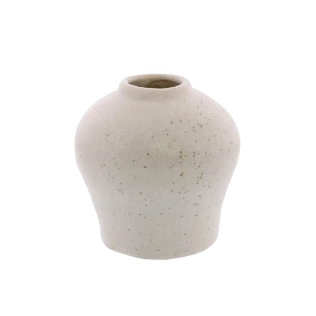 White Textured Anders Urn Vase