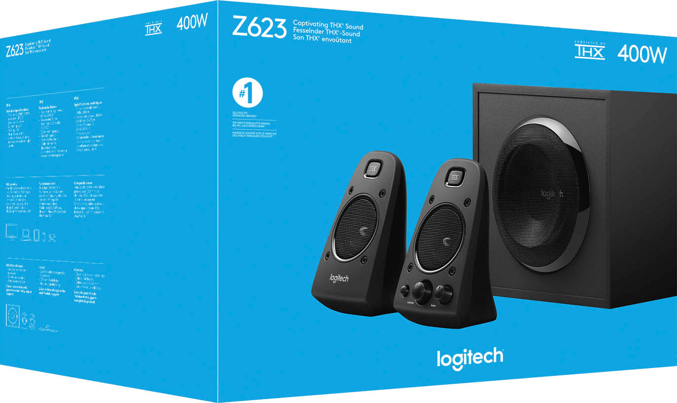 Logitech &ndash; Z623 2.1 Speaker System (3 Piece) &ndash; Black