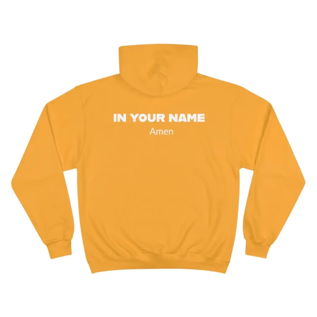 In Your Name Amen Champion Hoodie Hooded Sweatshirt | Oversize Religious Aesthetic Streetwear | Essential Gift For Her, Him to show Faith