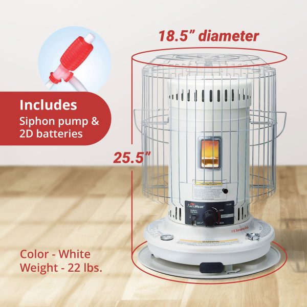 Încălzitor cu kerosen cu convecție pentru interior și exterior, 23.500 BTU, pachet de 2