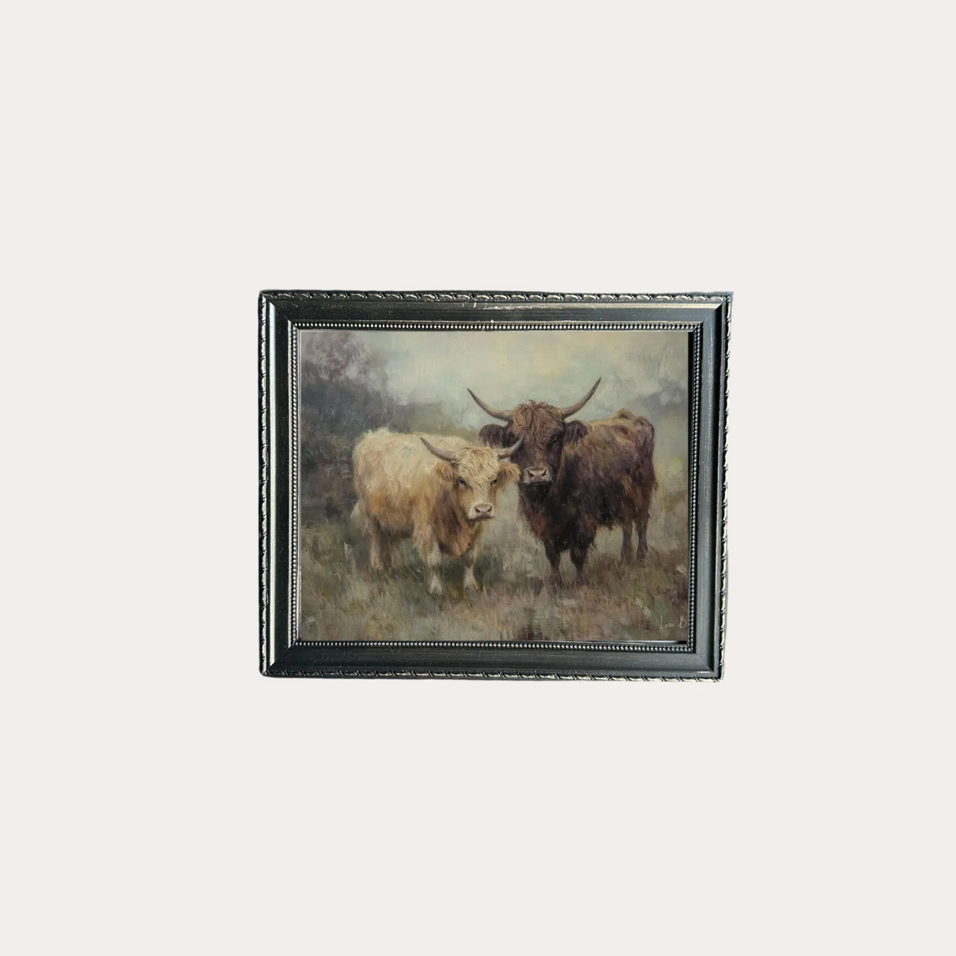 Highland Cows | French Country Black Framed Art