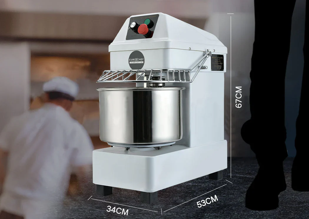 EUROCHEF 10L spirál dagasztógép ipari sütőipari tésztadagasztó kis literes