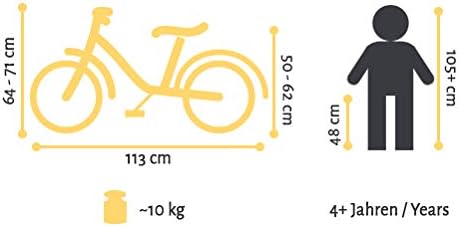 BIKESTAR Bicicleta Infantil para niños y niñas a Partir de 4 años | Bici de montaña 16 Pulgadas con Frenos | 16
