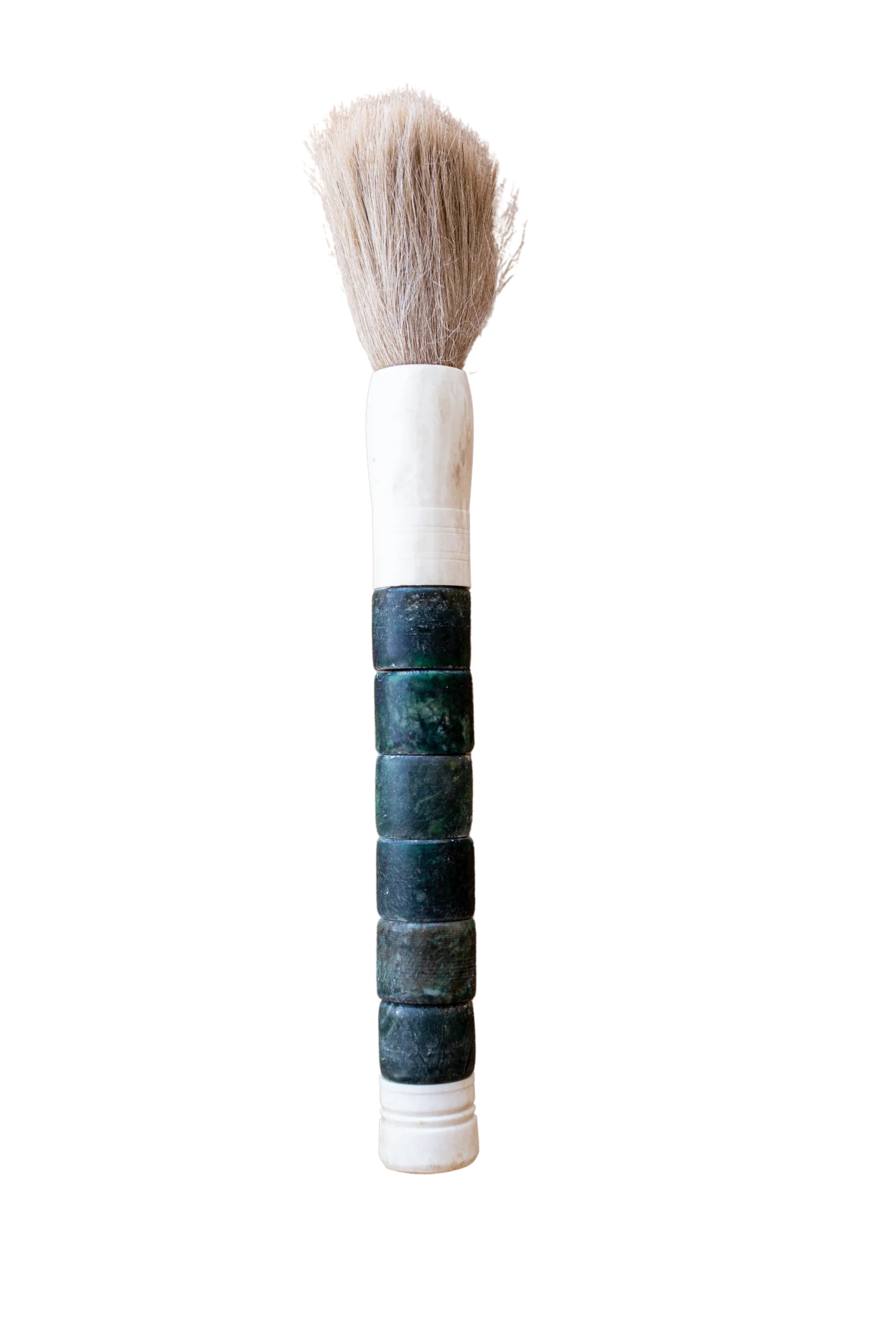 Natural Bone Calligraphy Paint Brush Vintage Green