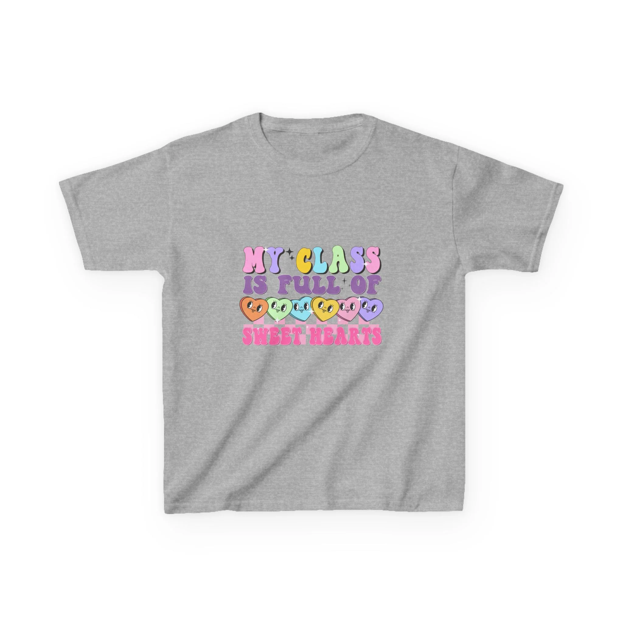 My Class Is Full of Sweet Hearts Kids Tee | Cute Emoji Classroom Shirt