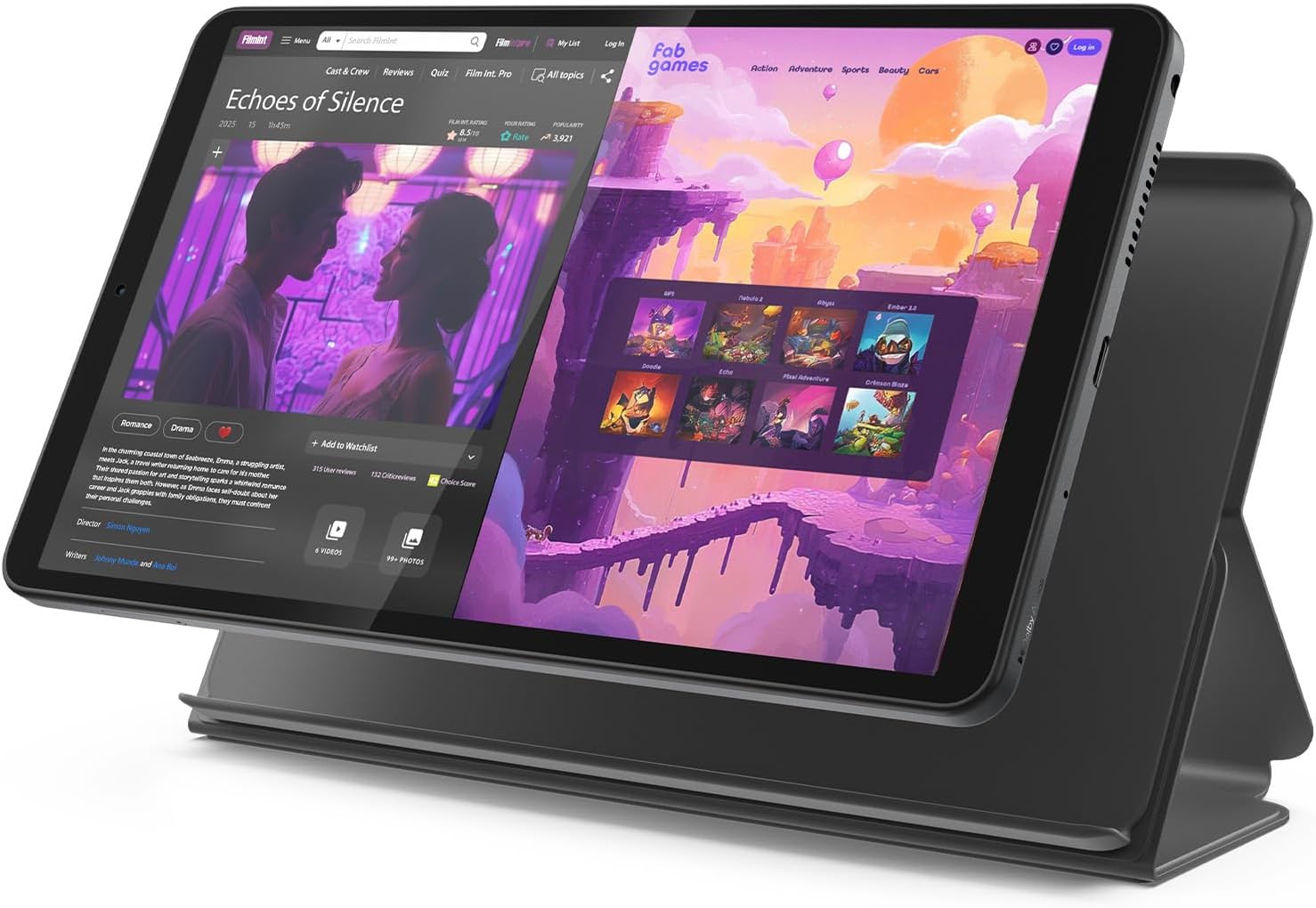Lenovo Tab One - Lightweight Tablet - up to 12.5 Hours of YouTube Streaming - 8.7