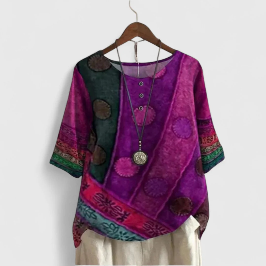 Women��s Artistic Top Vibrant Bohemian Design