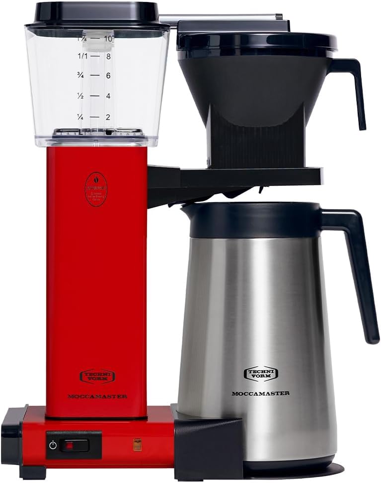 Moccamaster KBGT, Filterkaffeemaschine mit Thermoskanne, Filterkaffeemaschine, Off-White, 1.25L