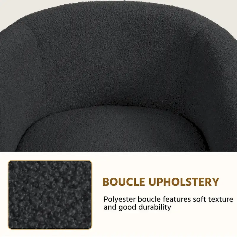 Yaheetech Club Chair Accent Barrel Chair Upholstered Arm Chair