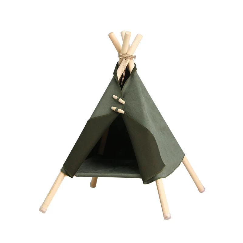 ZenNap – Elegante tenda in legno per gatti e cani di piccola taglia