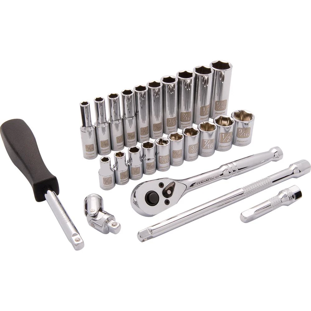 Dynamic D004005  ~  1/4 Inch Drive 25 Pc 6 Point Sae Std/Deep