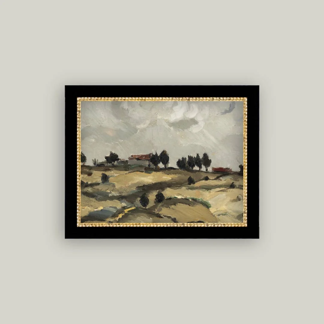 Hillside Home Framed Antique Inspired Art