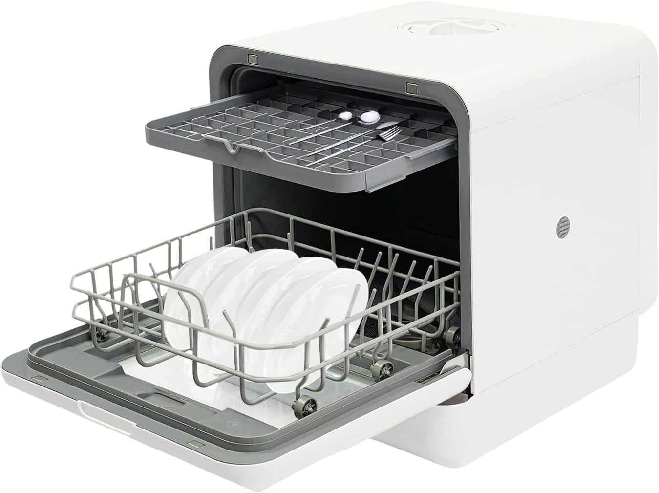 Freistehender Tischgeschirrspüler Mini Geschirrspüler mit 6L Wassertank,Spülmaschine Klein,Touch Control, Platz für 4-6 Maßgedecke, für Wohnungen, Schlafsäle, Camping