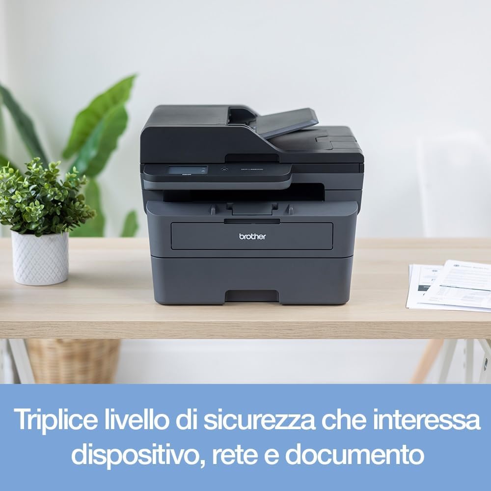 Brother DCP-L2660DW - 3-in-1-Multifunktionsgerät Laserdrucker Monochrom - WLAN  und  LAN- Automatischer Vorlageneinzug für 50 Blatt - Druckgeschwindigkeit von 34 Seiten pro Minute