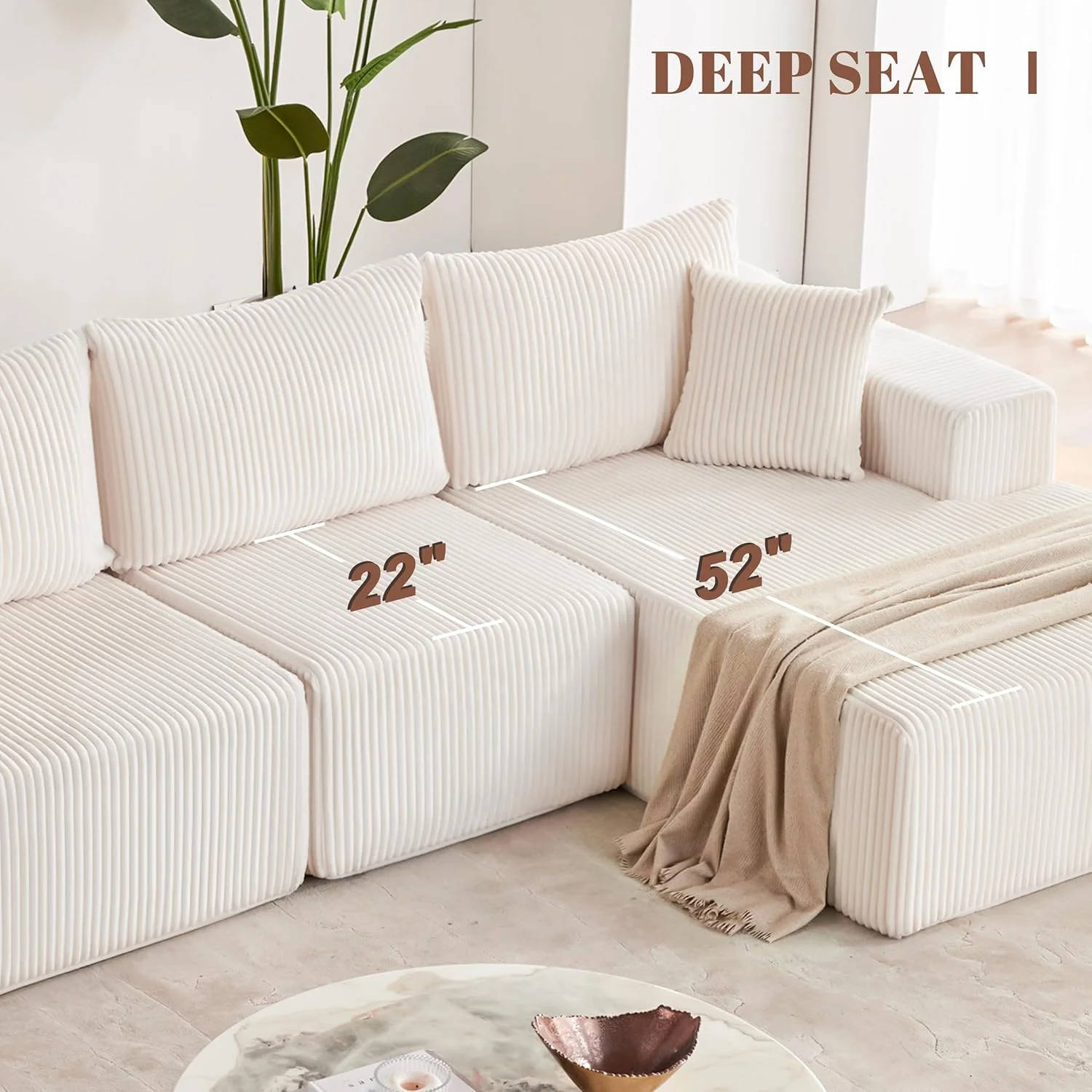 108 Modular Sectional Sofa Cloud Sectional Couch Modern Modular L-Shape Sofa Couch