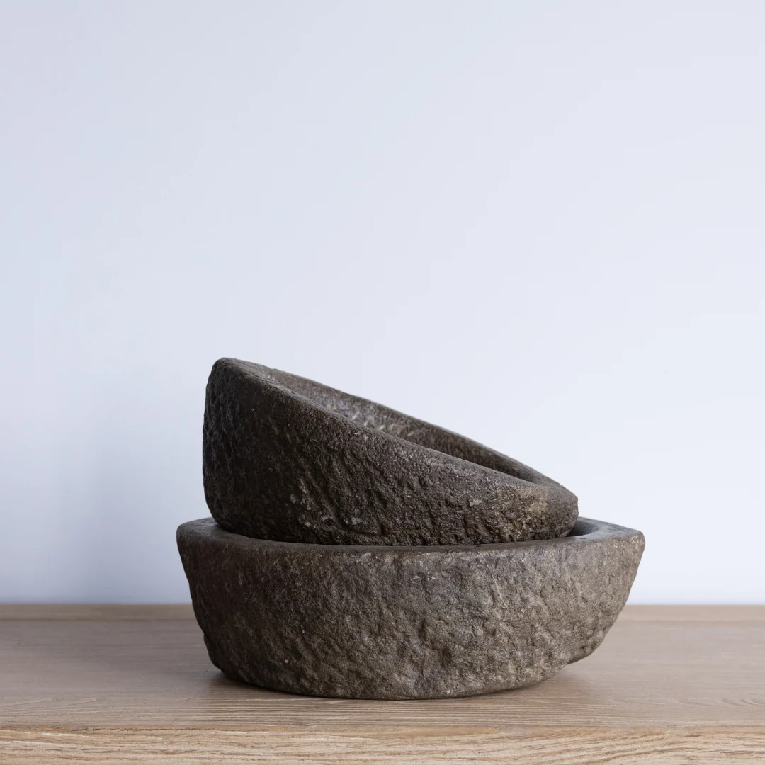 Vintage Oval Stone Mortar