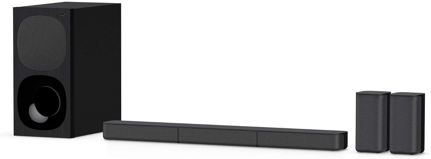 Sony HT-S40R - 5.1 Sound Bar (Home Theater System, Wireless Rear Speakers, 600W, Dolby Digital, Bluetooth, Surround Sound), Black